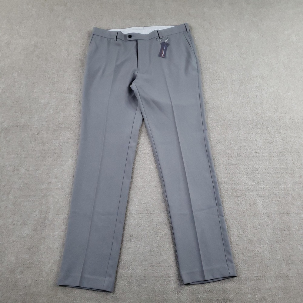Peter Millar Pants Mens 36x34 Gray Dress Slim‎ Crown Sport Pockets Golf Work
